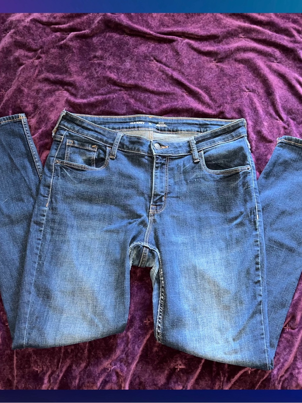 Old Navy Mid Rise Super Skinny Jeans